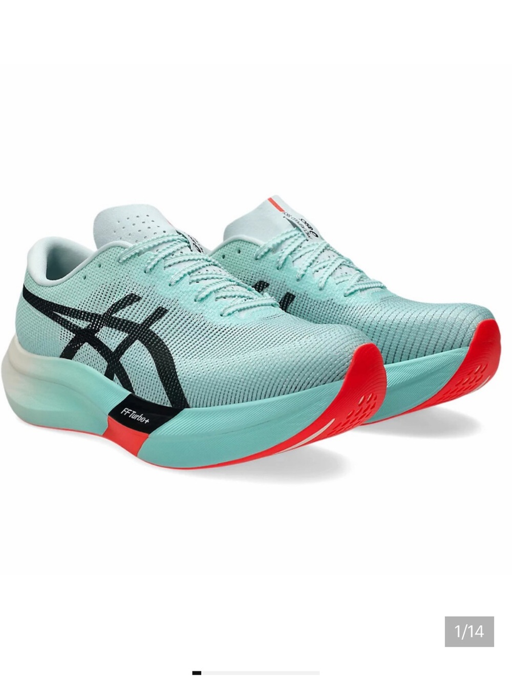 Asics Metaspeed Sky Paris carbon plated Unisex Mint Running Shoes men’s 9.5